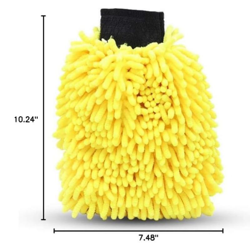 Microfiber Car Wash Mitt Soft Anti-scratch Double-Sided Chenille Ultra Absorbent Washing Gloves for Car Detailing Cleaning Tools