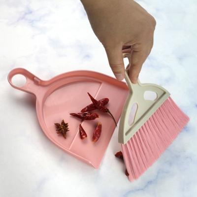 1 Set Small Broom Dustpan Ergonomically Designed Dustpan Brush with Soft Bristles Portable Crumb Sweeper Cleaning Tool Kit for Home Office