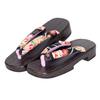 Cute and Comfortable Geta Sandals from a Single Piece of Natural Paulownia Colors To Choose [Kimono Living] Women's (Made Wood) (5 From) M/L (Black,