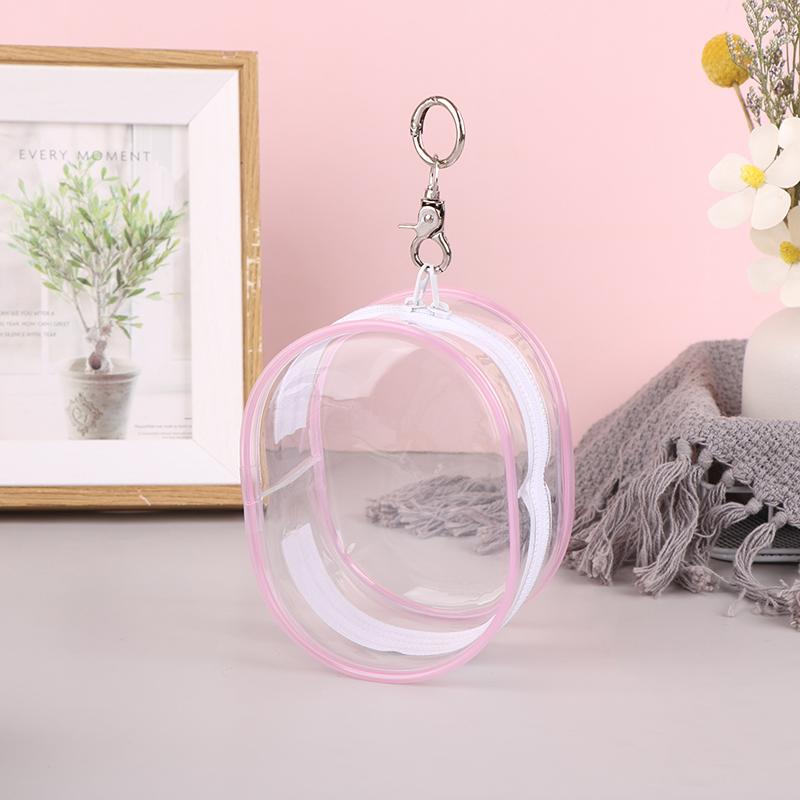 10CM Widened Version Transparent Bag Keychain Display Bag Storage Case Organizer Box Storage Pouch Wallet Toy Doll Bag