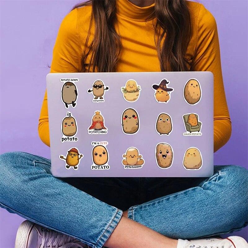 10/50PCS Cartoon Kartoffel aufkleber Ästhetische graffiti Aufkleber für DIY Gepäck Laptop Skateboard Fahrrad Aufkleber