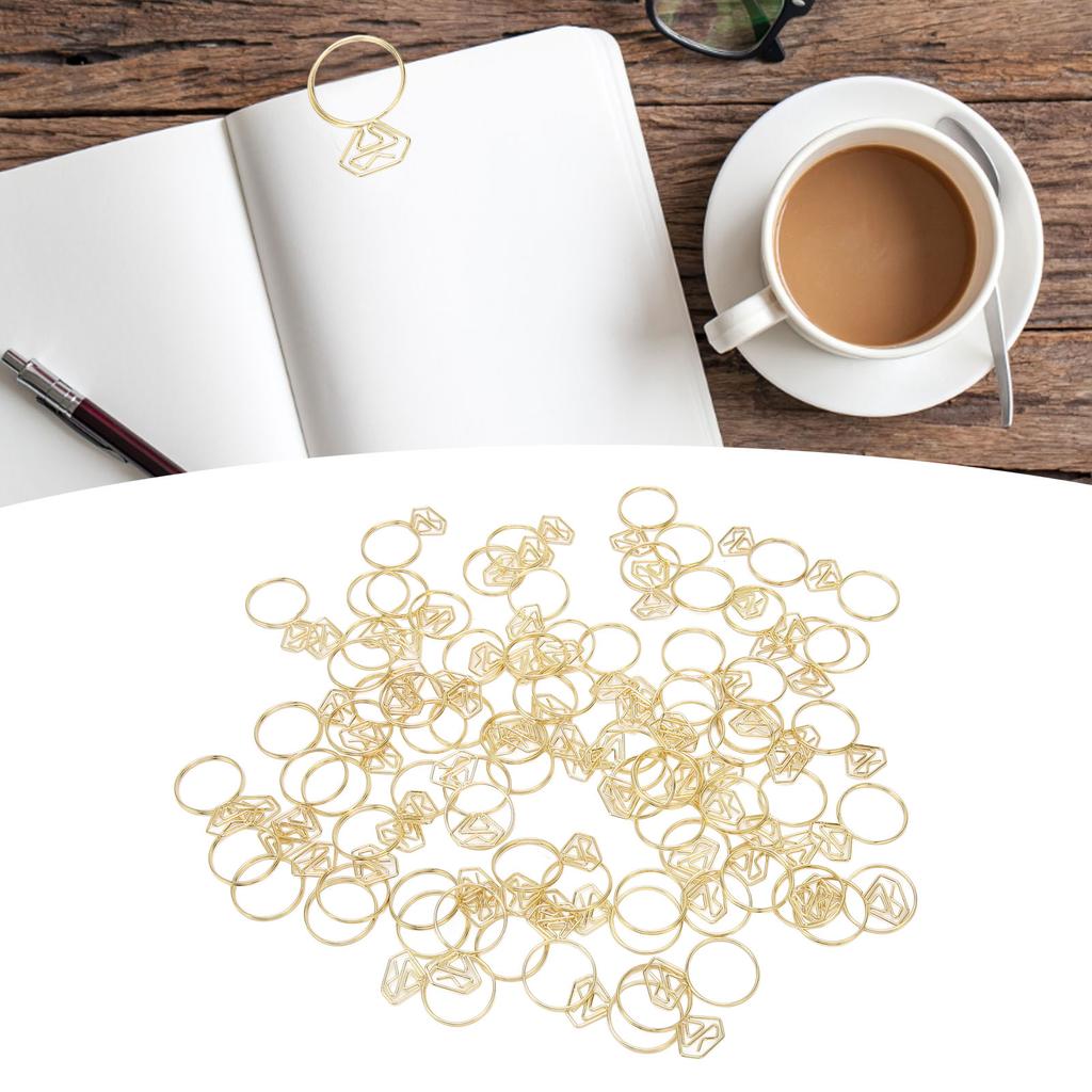 80pcs   Shape Paper Clips Rustproof Multifunction Multifunction with Clear Box for   School