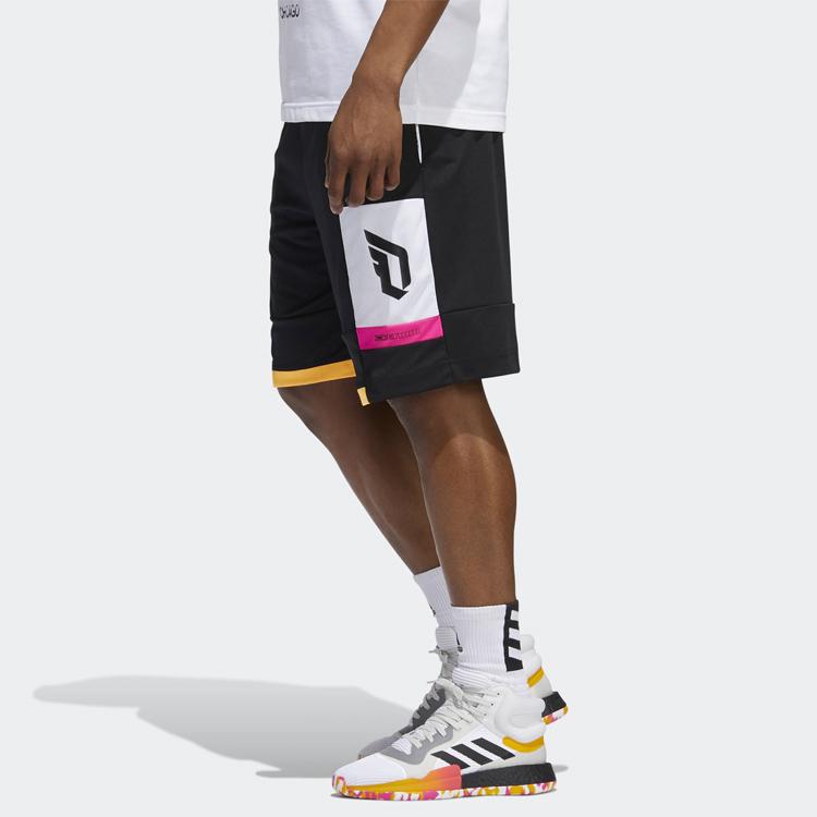 Adidas Dame Performance Shorts Breathable Straight Basketball Men Bottoms Black DZ0587