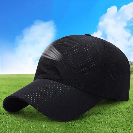 Baseball Cap Breathable Quick Dry 2 Materials Adjustable Sports Cap for Hiking