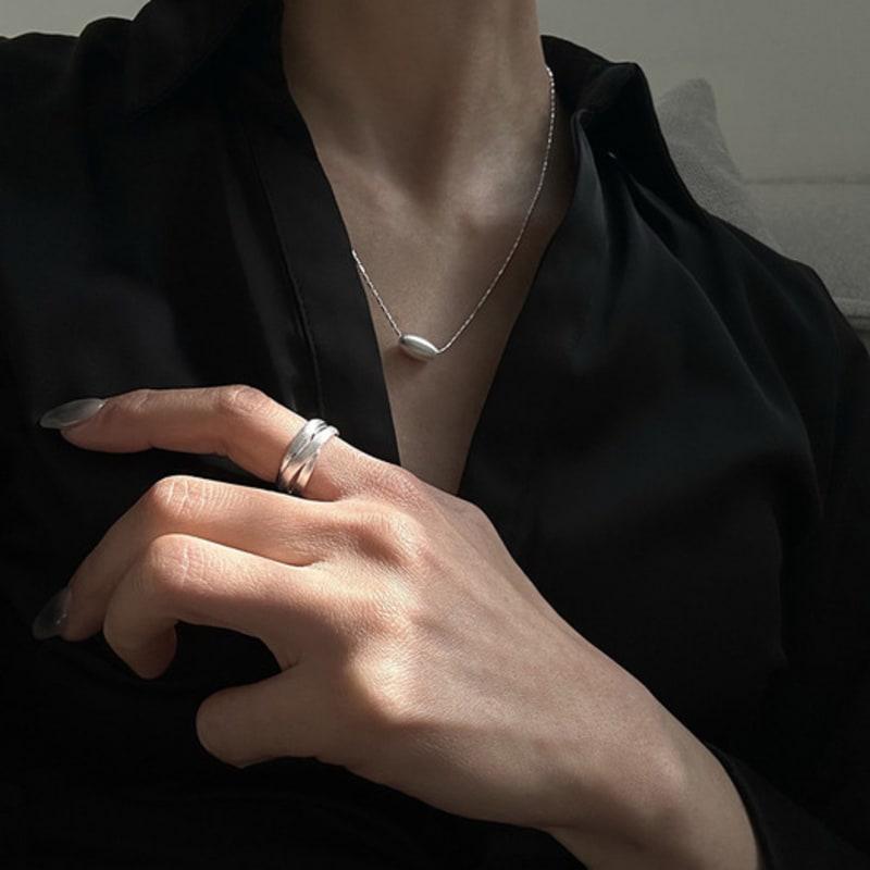 mosxe [925silver] Matt cross ring