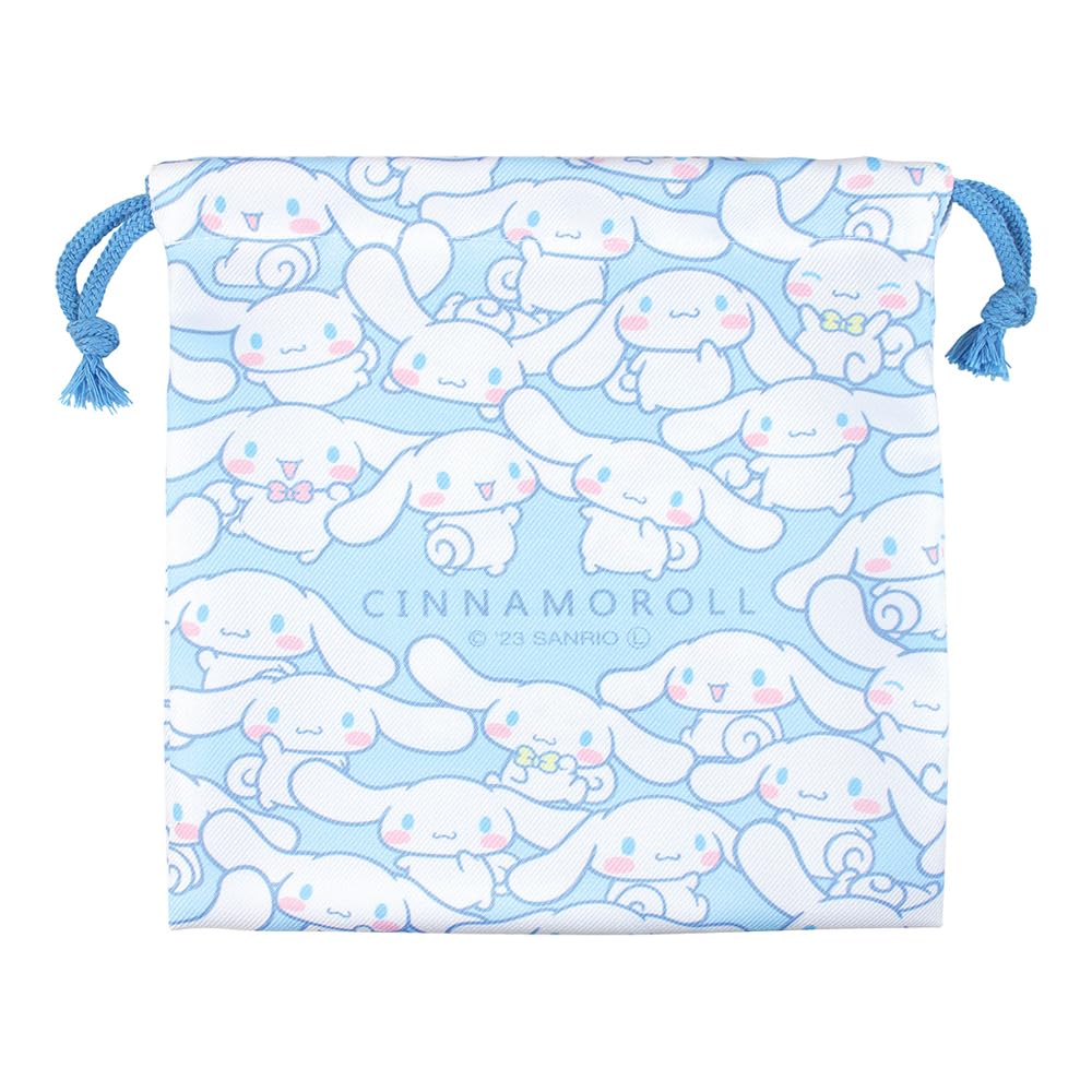 Tees Factory Sanrio Flat Drawstring Bag, Gyugyu 2, Cinnamoroll, H20 x W20cm, SR-5530288CR