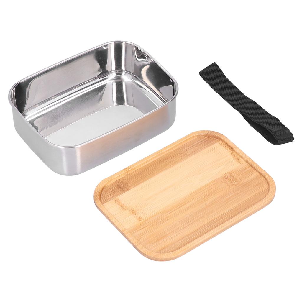 Bento Lunch Box 304 Stainless Steel Secure Bento Boxes with Lids for Students WorkersL