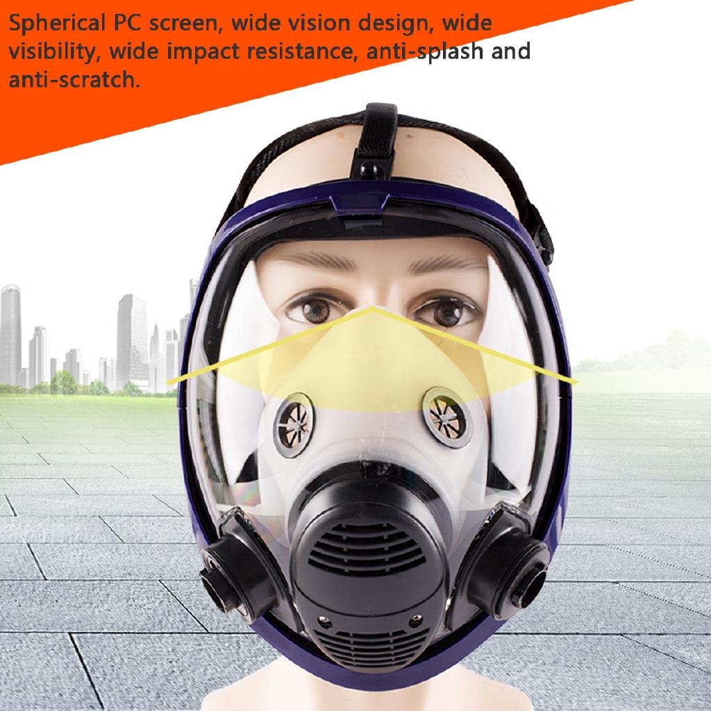 21 in 1 Chemische Gasmaske Chemische biologische radioaktive Kontamination Selbstansaugende Vollgesichtsmaske Gasmaske