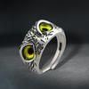 Eye Owl Rings Animal Open Ring Statement for Men Women Teen Boys Girls