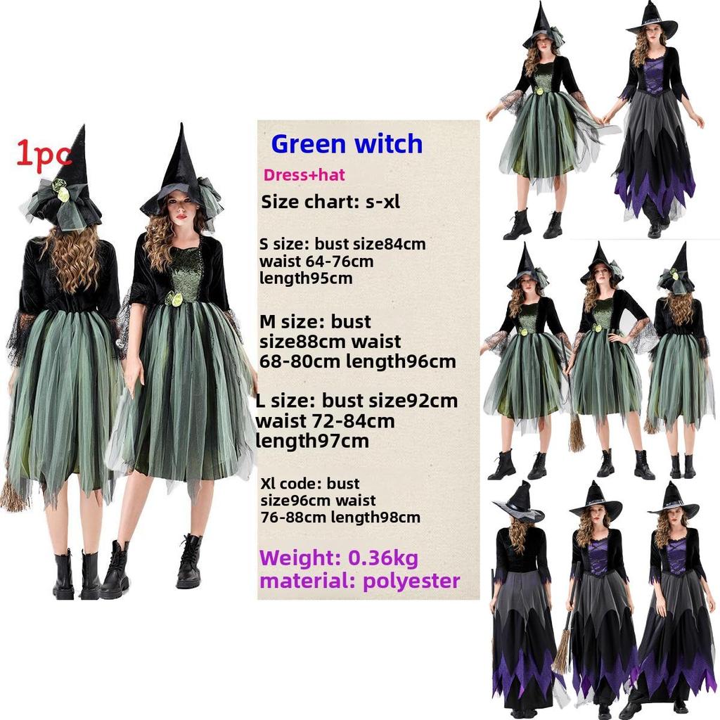 Fantasy Witch Costume For Adults With Polyester Blend Cosplay Dress For Parties