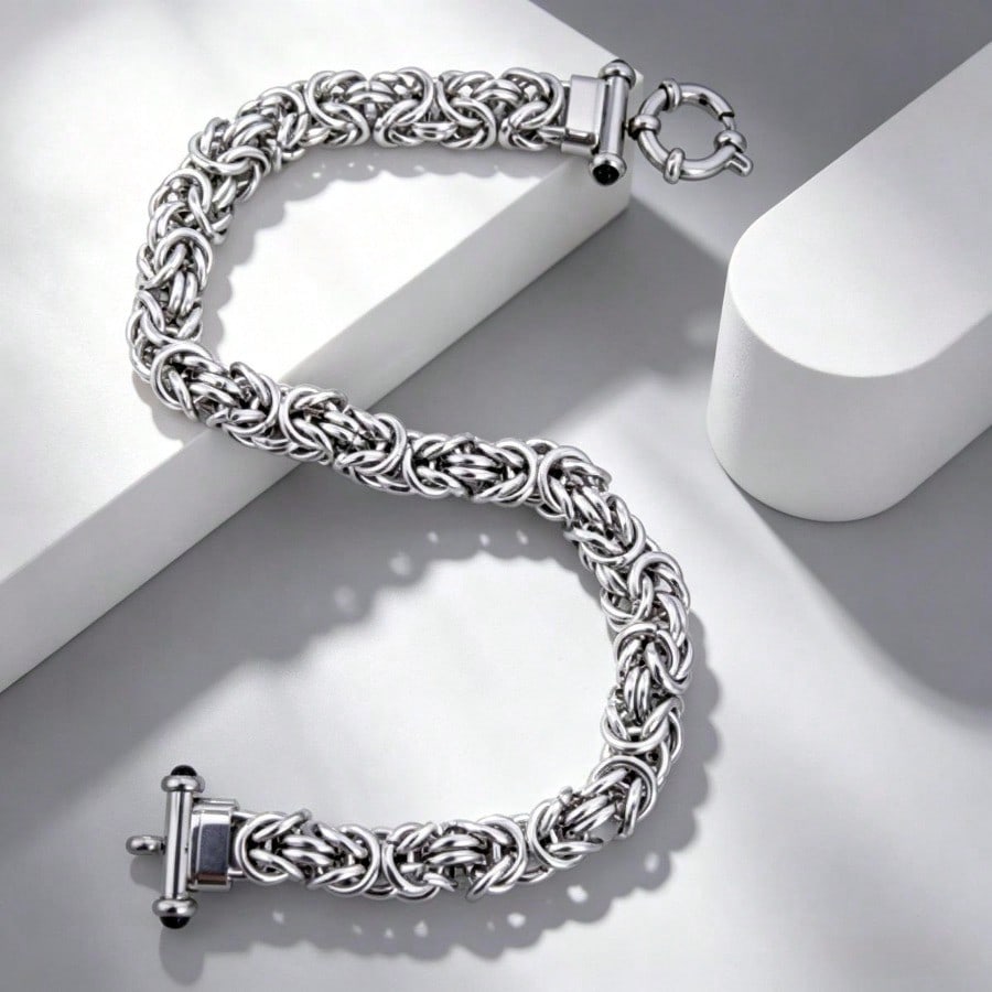 Stainless Steel 7mm Non-fading Bracelet Trendy Hip-hop Men Chain Bracelets