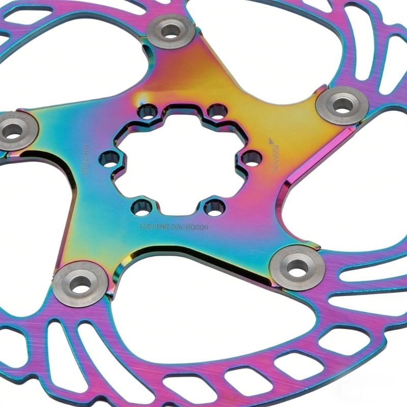 140/160/180/203mm 6 Hole Disc Brake Rotors Aluminum Alloy Floating Brake Rotors for Road Bike and Mountain Bike Part