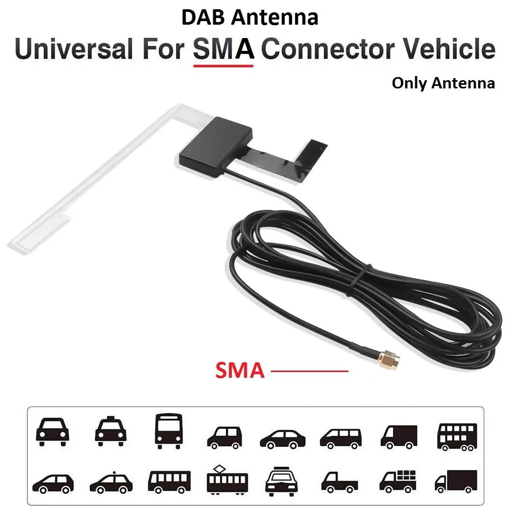 DAB/DAB+ Car Radio Head Unit Aerial Antenna Windshield Mounting SMB SMA Plug Reception Europe GPS Signal Receiver USB All-in-one