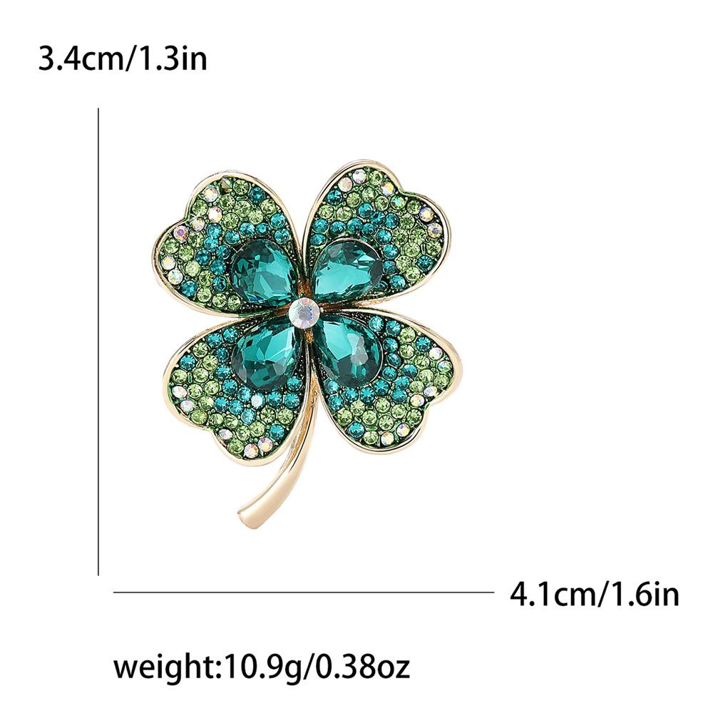 

Women s High-end Brooch Green Lucky Grass Chest Flower Exquisite Anti Slip Pin Temperament Suit Clothing Accessories зелений