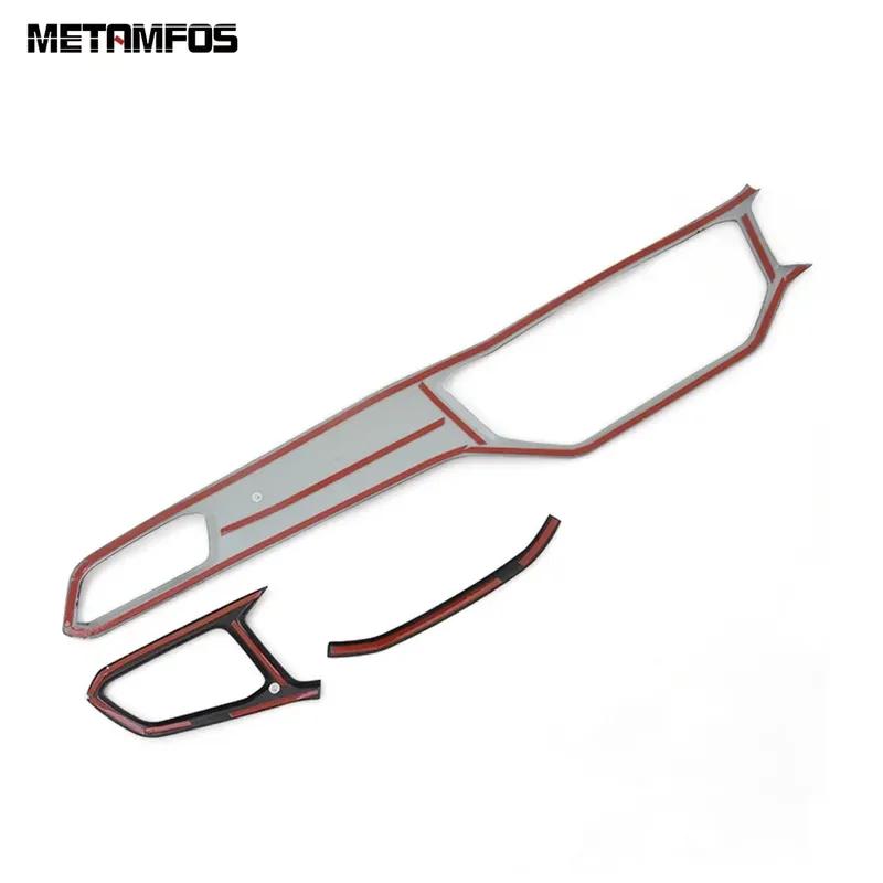 For Volkswagen VW T-Roc TROC 2018-  Carbon Fiber Center Console Dashboard Air Condition Vent Outlet Trim Accessories