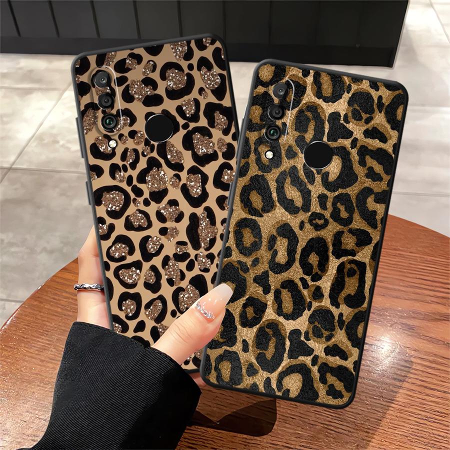 Phone Case for Huawei P30 P20 Pro P20 P40 Lite P20 Lite 2018 P Smart 2019 Soft Cover Cartoon Leopard Print Pattern