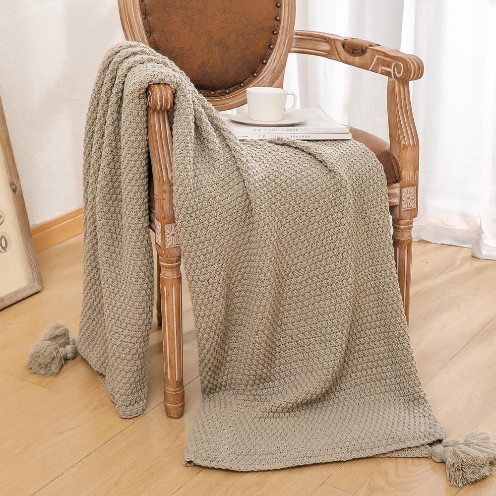 Small Thread Throw Blanket Couch Soft Knitted Sofa Cover Blanket Office Air Conditioning Nap Blanket Cozy Shawl Lounge Bed Blanket For Daily Use