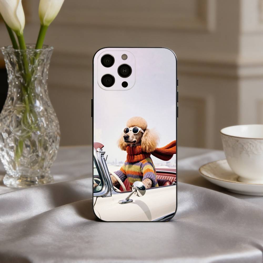 F-Funny A-Animal D-Dog-G Phone Case For iPhone 17,16,15,14,13,12,11 Plus,Pro Max,XS,Soft Silicone Black Cover