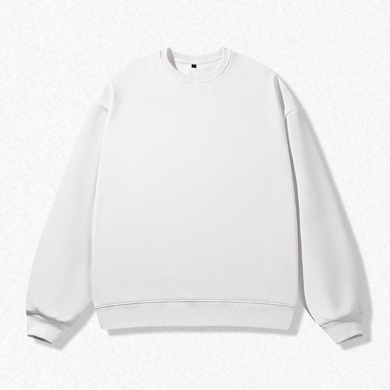 Pure Cotton Round Neck Sweatshirt Men's Solid Color Loose Casual Sports Long-sleeved T-shirt Sweatshirt