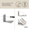 Umbra Wall Storage Wall Shelf Decorative Shelf Wall Mounted Silver L Size CONCEAL 21005073560 3-Pack