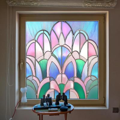 BL301-330 Farbige PVC-Haftfolie für Fenster - Ohne Klebstoff Heimdekoration