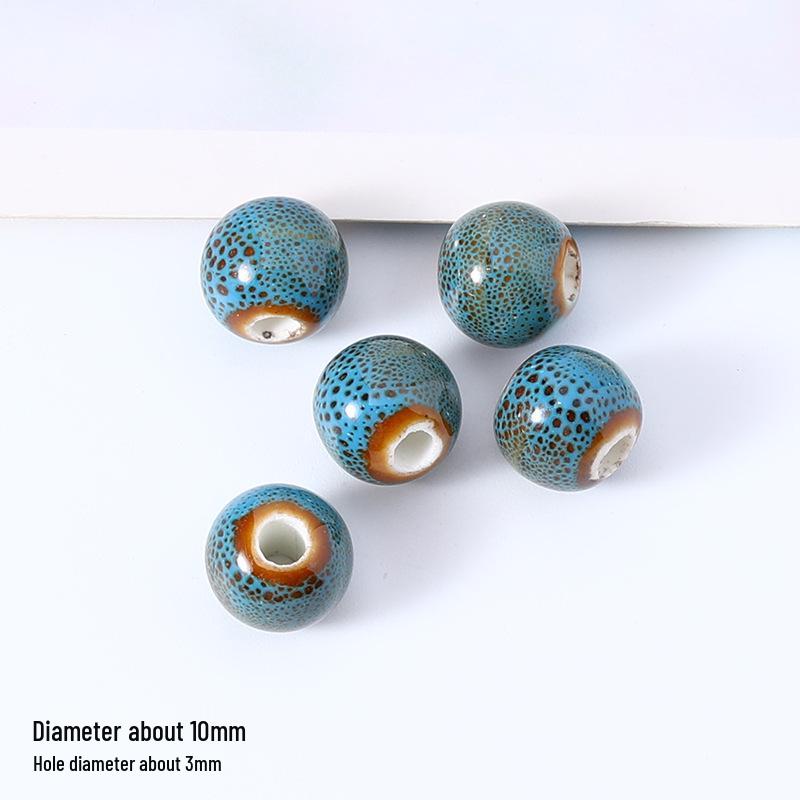 DIY Ceramic Jewelry Beads: 10mm Large Hole for Bracelet Making