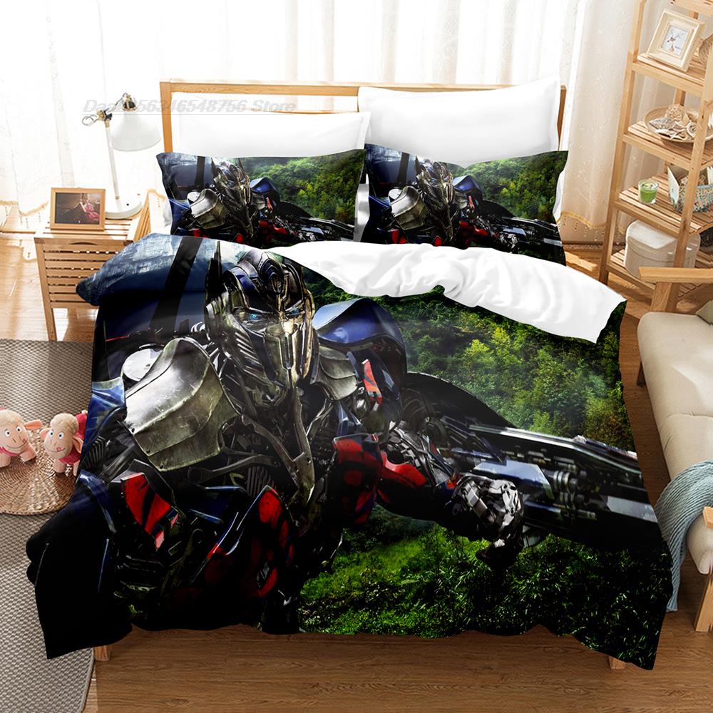 Transformers Bedding Set Single Twin Full Queen King Size Bed Set Aldult Kid Bedroom Duvetcover Sets 3D Print 2022 bed sheet set