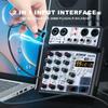 BOMGE 99DSP Echo DJ Audio Sound Mixer Interface Mixing Console Karaoke MP3 USB Bluetooth Stereo Record 48V Phantom Power 5V Power Supply 4-Channel