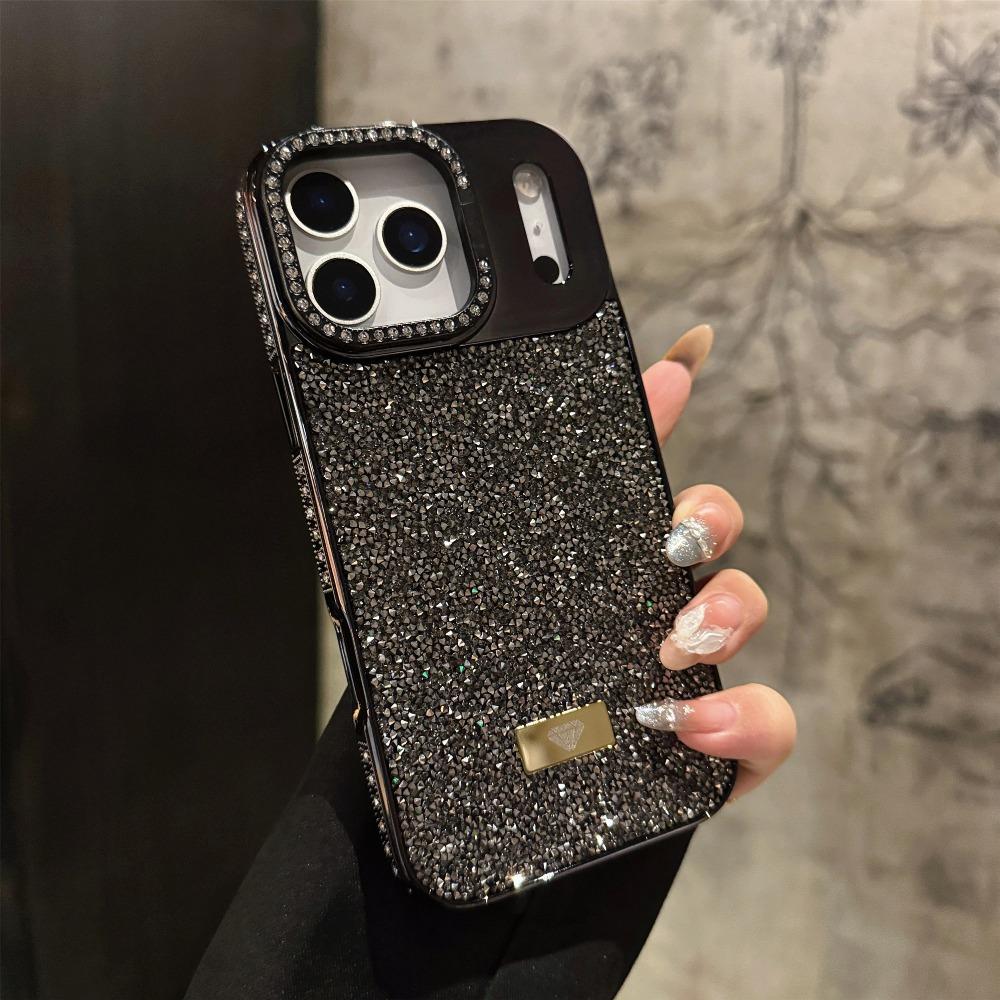 Luxury fashion Bling Glitter Phone Case For iPhone 17 Pro Max 16 15 Plus 14 13 12 11 Diamond Cover Protective Shell With bracket