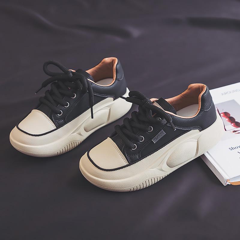 Platform White Shoes Women's Shoes Autumn and Winter New Lightweight Comfortable Rocking Shoes Student Sports Casual Shoes