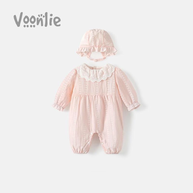 Fanlie Baby Girl's Floral Long-Sleeve Romper
