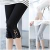 Lace Women's Leggings: Slimming, Elastic Three-Quarter Summer Tights