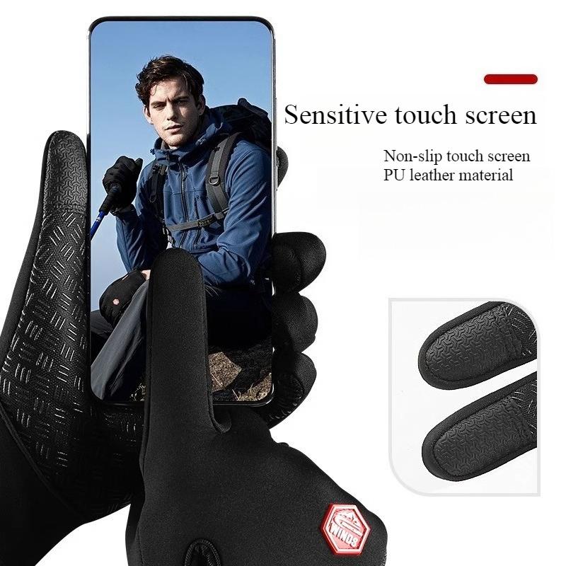 Motorcycle Riding Touch Screen Gloves All Refer To Autumn and Winter Waterproof and Windproof Ski Fleece Warm Gloves