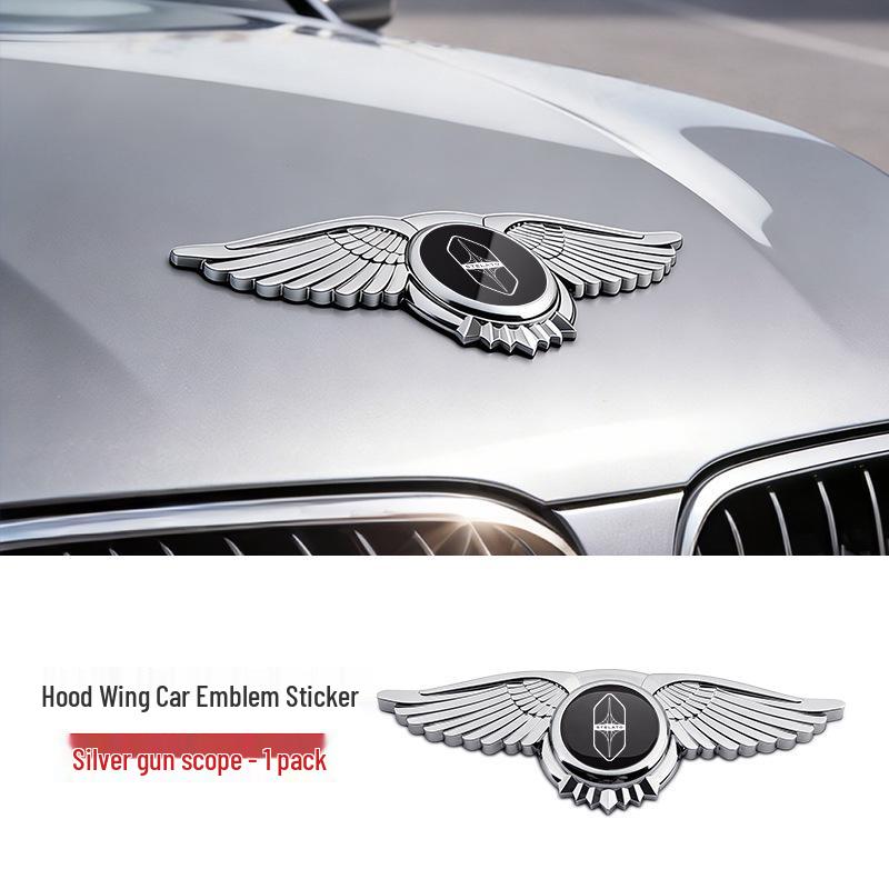 Emblemat na maskę samochodu Hongqi S9/S9T: Dekoracyjna naklejka ze skrzydłami 3D