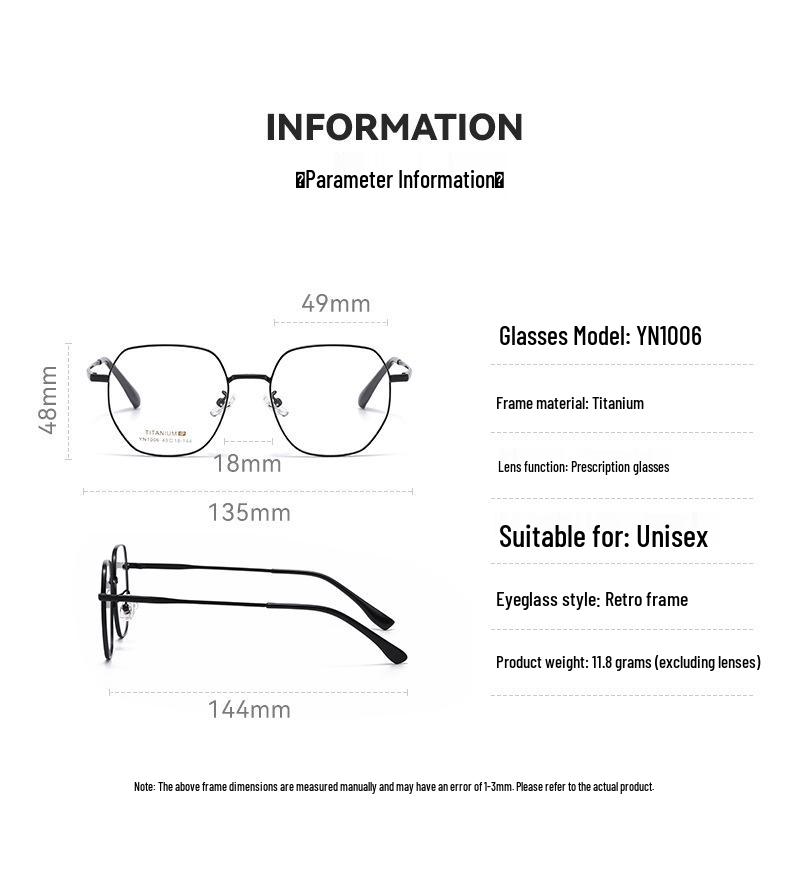 Stylish Korean Titanium Optical Glasses: Trendy Metal Frames with High-Value Design.