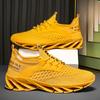 Men's Anti Slip Wear-resistant Running Shoes Mesh Breathable Sports Shoes Outdoor Red Walking Shoes Fashionable 2025 New Style