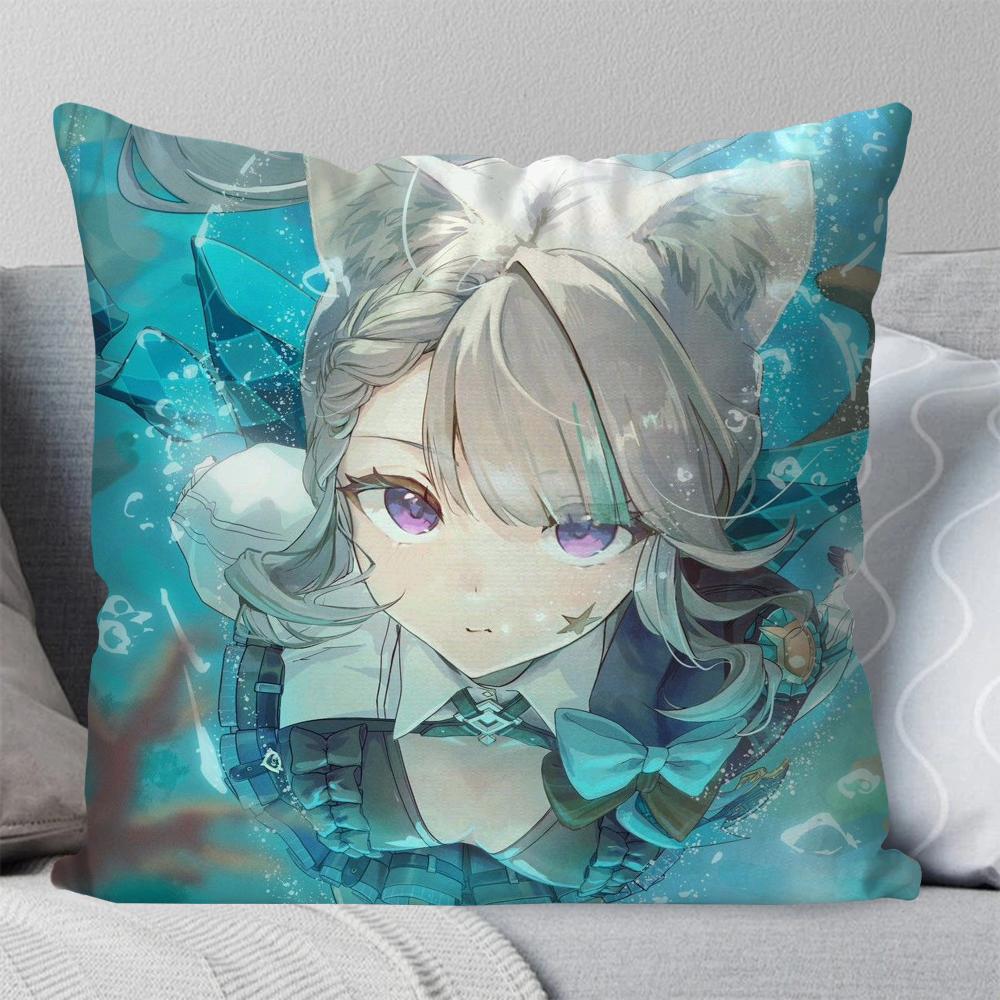 Lynette Anime Game Genshin Impact Pillow Case Square Pillow Bedroom Sofa Leisure Comfort Car Living Room Home Decoration 40X40