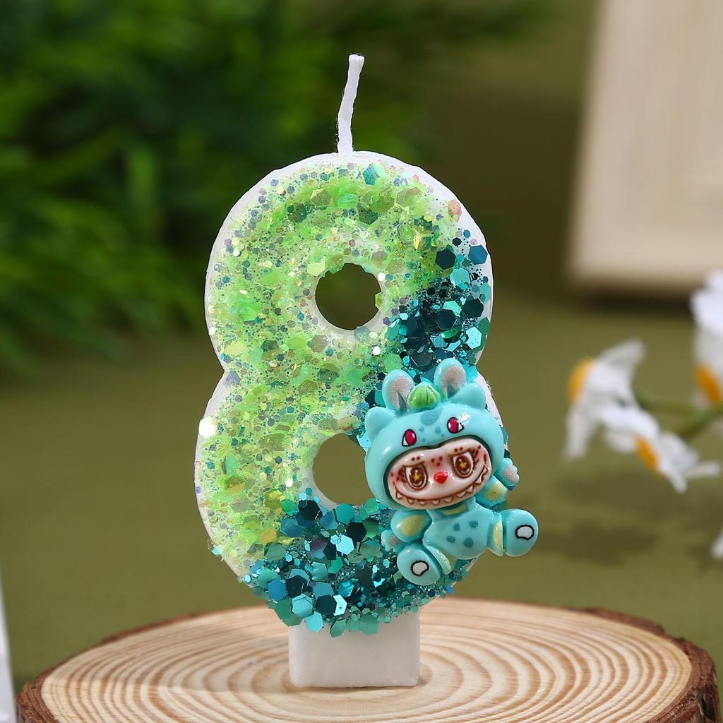 Trendy Cartoon Birthday Number Candles for Party Cake Decoration