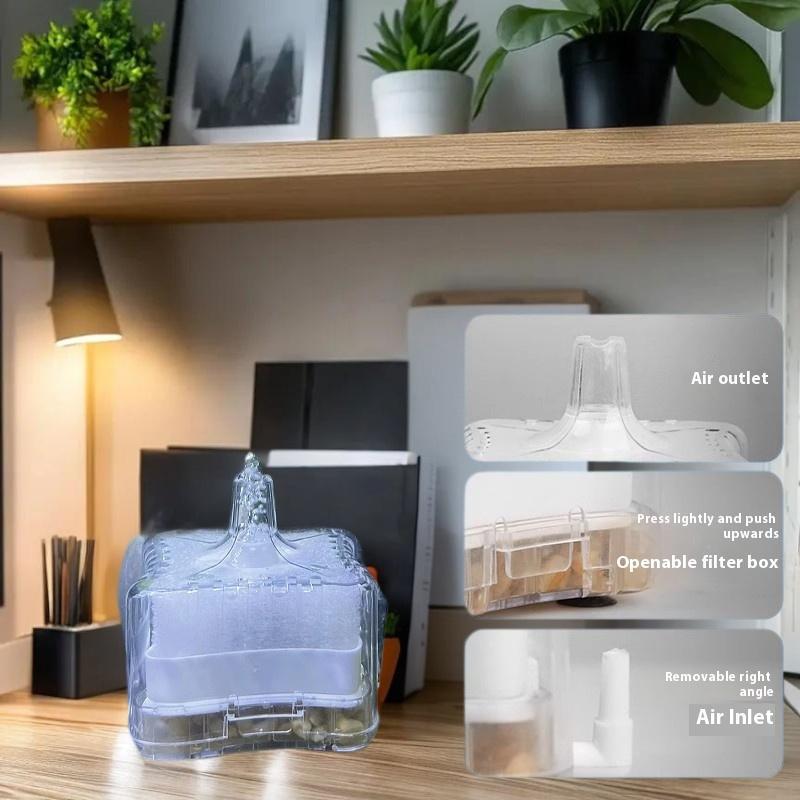 Mini akvarijní filtr provzdušňovač 2 v 1 pneumatický filtr akvárium vzduchovací kámen kyslíkové čerpadlo čištění vody akvarijní příslušenství