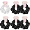 6pcs Satin Scrunchies Girls Elastic Hair Band Ponytail Holder Ties Rubber Bands Bride Bridesmaid Accessories Wedding Supplies