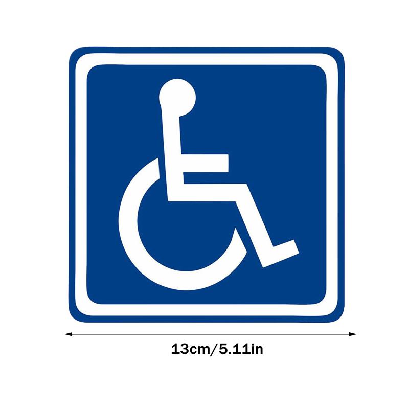 2-Pack Universal Car Stickers for Disabled Wheelchair; Vinyl Decals for Rear Windshield, Bumper, Trunk; With Sun Screen Feature