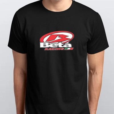 Beta Racing A Style Motorfiets bedrukt T-shirt in 6 Maten Kleuren Zwart Wit