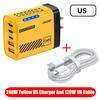 5 IN 1 GaN Desktop Charger For IPhone17 16Pro Laptop Samsung 240W Fast Charging Adapter USB C To Type-C Cable 3PD 2USB Charger