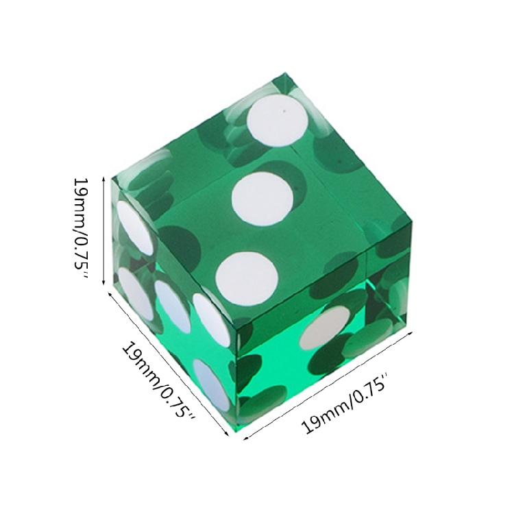 5pcs New 2022 Acrylic Dice Six Sided D6 19mm Casino Dice with for Razor Edges