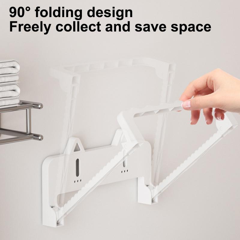 Foldable Wall-Mounted Washbasin Rack Multifunction Punch-Free Kitchen Bathroom Rack Basin Storage Rack Towel Hanging Holder