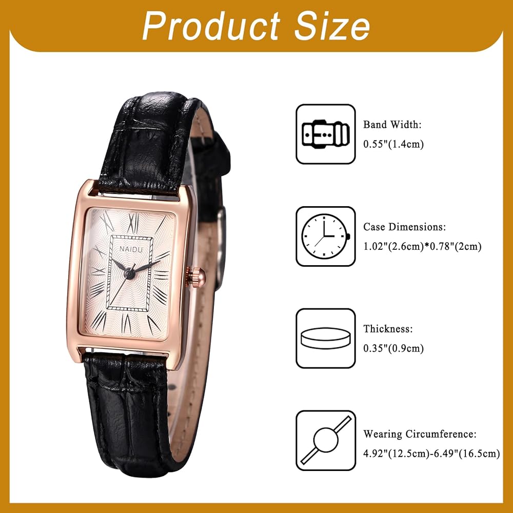 "Women's Square Dial Quartz Watch Waterproof Brown Strap Pink Case Simple Design"