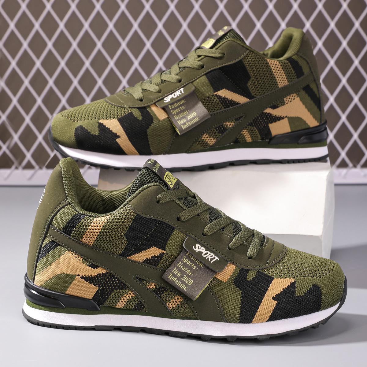 

New inner height-increasing women s shoes camouflage casual sports shoes thick-soled height-increasing lightweight fashion ultra-light wear-resistant 39 камуфляжний