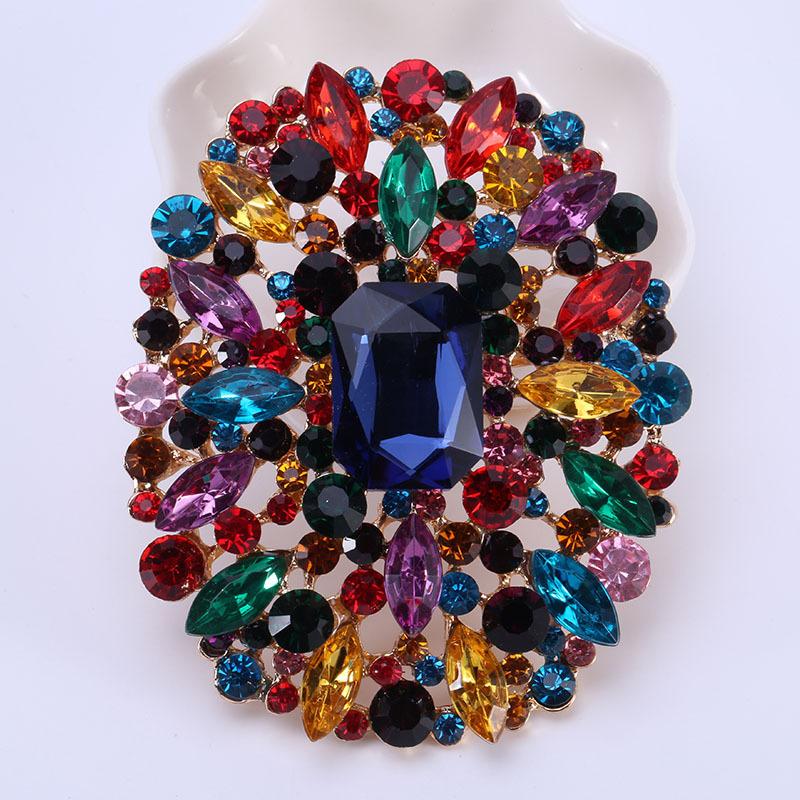 Fashion Creative Personality Crystal Glass Brooch Corsage Women'S Clothing Accessories