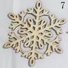 Laser Engraved Christmas Snowflake Pendant Hollow Wood Chips Diy Christmas Tree Pendant Snowflake Wood Chips 6Cm