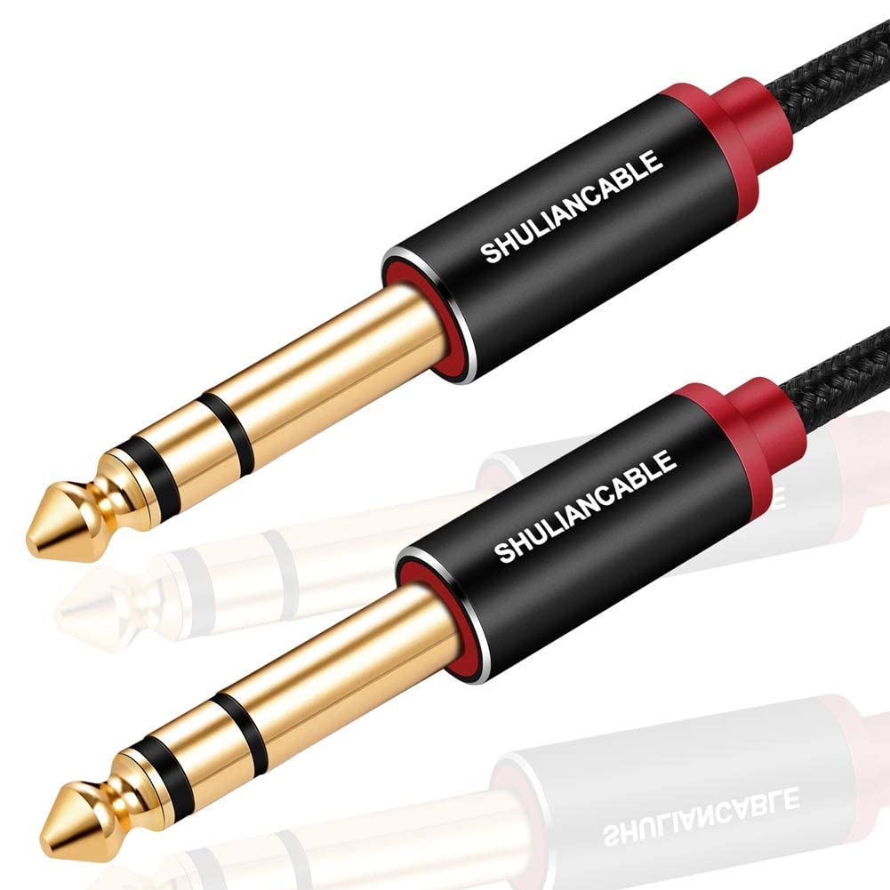 SHULIANCABLE Guitar Standard Male to Male for Connecting 6.35mm Cable, Plug, Mixers, Guitars, Amplifiers, Speakers, etc. (10M)